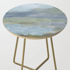 Summer at the Lake II - Sky Gray Blue Sage Green Abstract Wall Art, Painting Nature Print Portrait Side Table Gallery Image 2