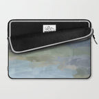 Summer at the Lake II - Sky Gray Blue Sage Green Abstract Wall Art, Painting Nature Print Portrait Laptop Sleeve Gallery Image 2