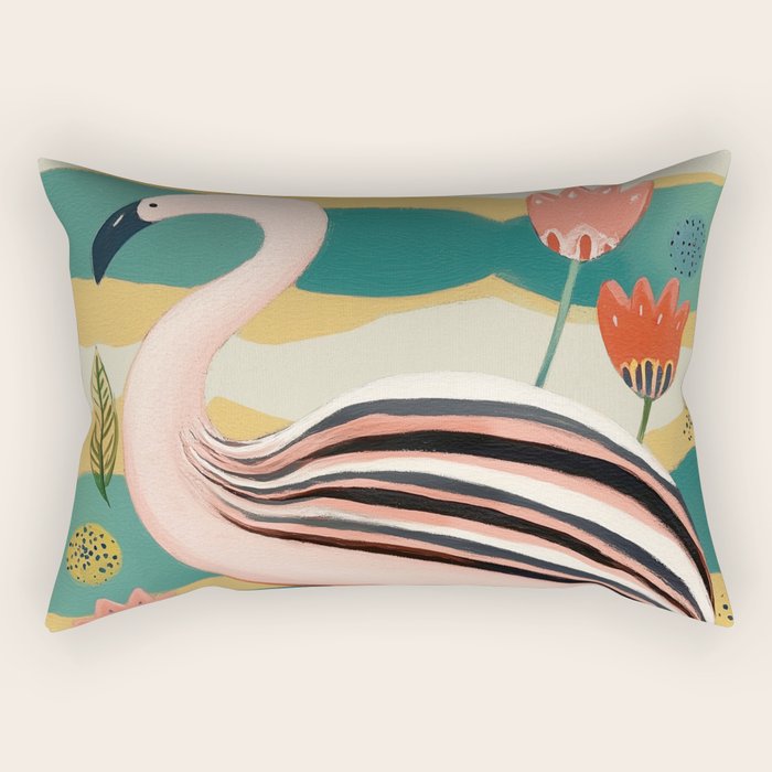 Pink Flamingo Rectangular Pillow Gallery Image 1