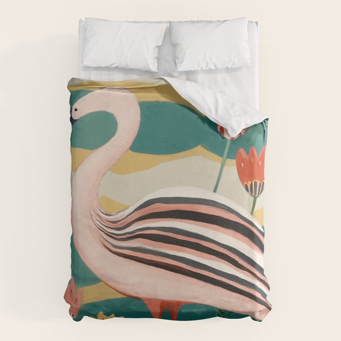 Pink Flamingo Duvet Cover Gallery Image 6