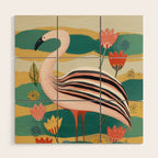 Pink Flamingo Wood Wall Art Gallery Image 1