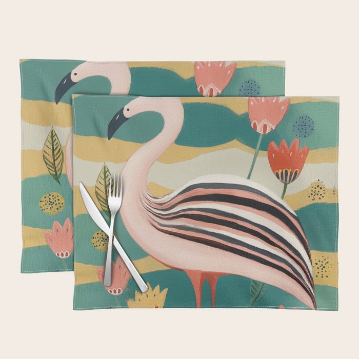 Pink Flamingo Placemat Gallery Image 1