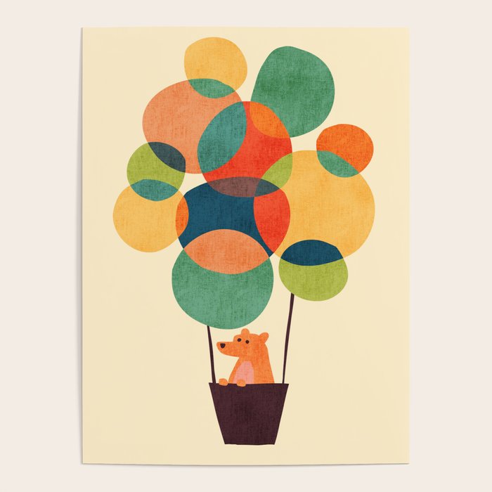 Whimsical Hot Air Balloon Poster Gallery Image 4