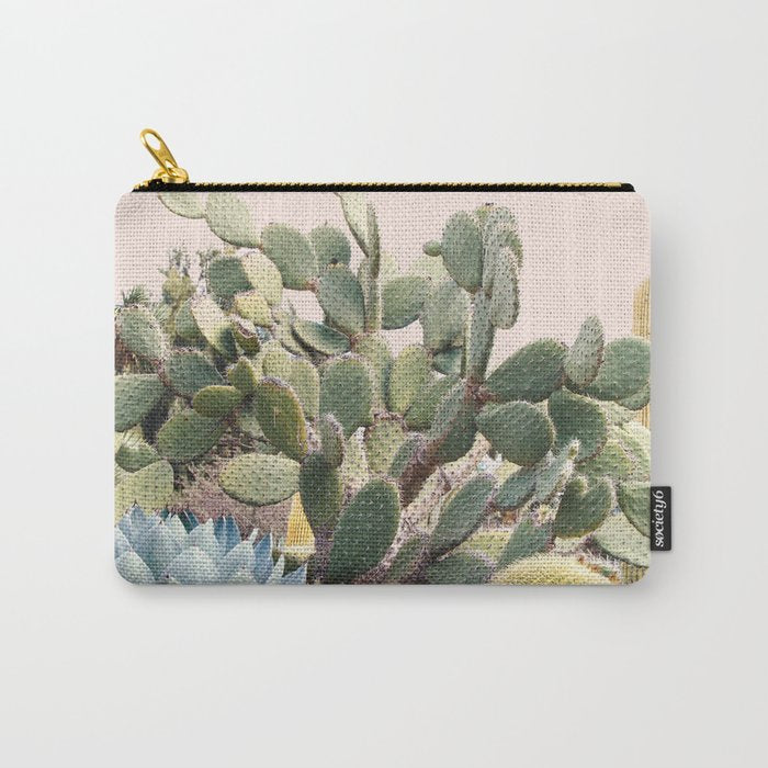 Vintage Desert Cactus Garden Carry All Pouch Gallery Image 1