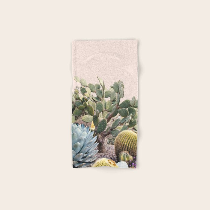 Vintage Desert Cactus Garden Bath Towel Gallery Image 1