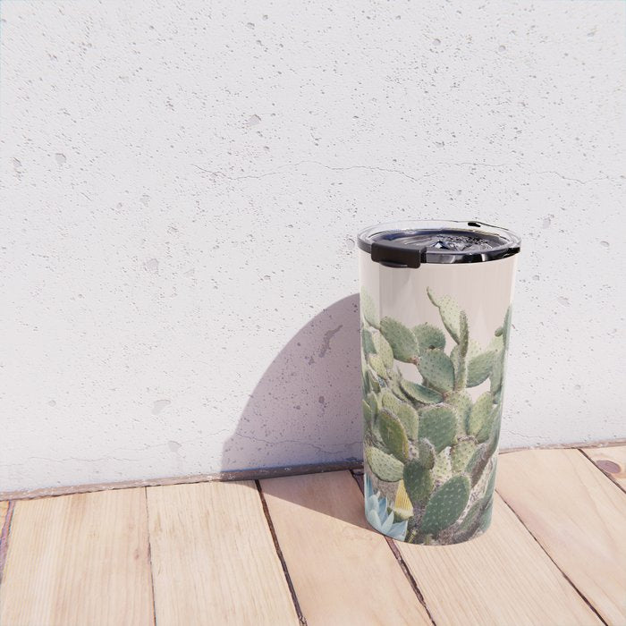 Vintage Desert Cactus Garden Travel Mug Gallery Image 4