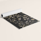 Elegant Antique Baroque Black & Gold Scroll Pattern Yoga Mat Gallery Image 2