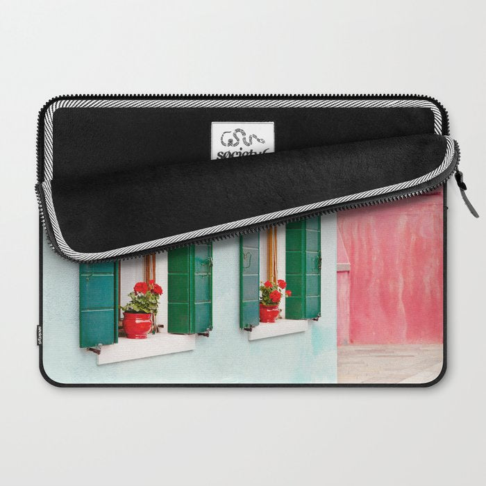 Burano Pastels - Venice Italy Laptop Sleeve Gallery Image 2