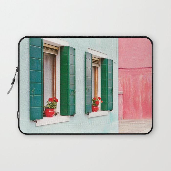 Burano Pastels - Venice Italy Laptop Sleeve Gallery Image 1