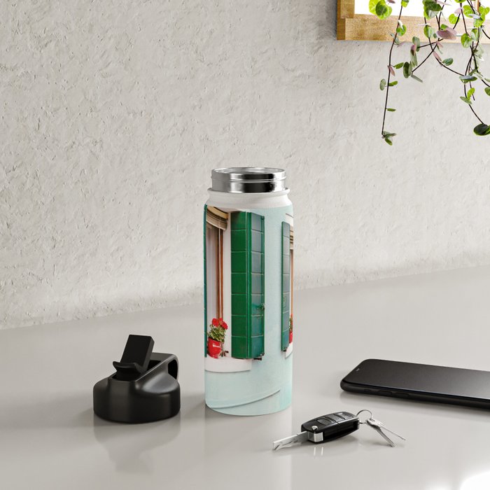 Burano Pastels - Venice Italy Water Bottle Gallery Image 4