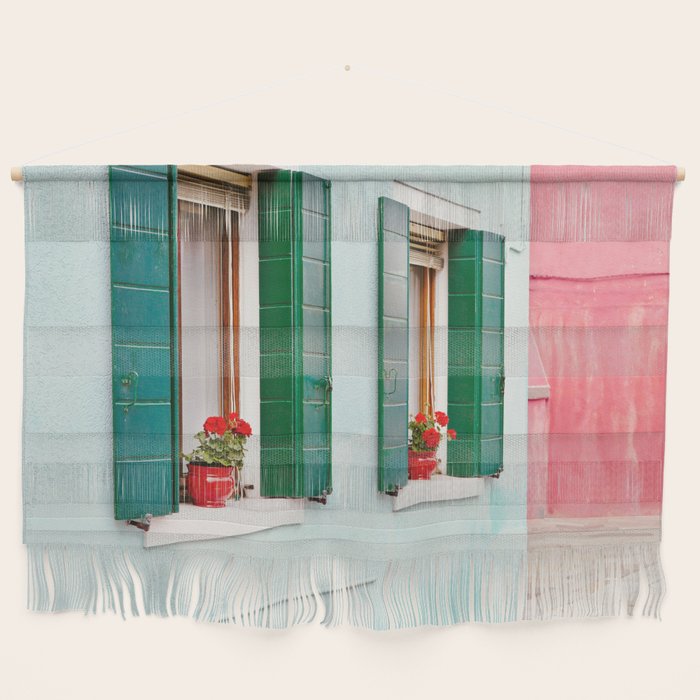Burano Pastels - Venice Italy Wall Hanging Gallery Image 1