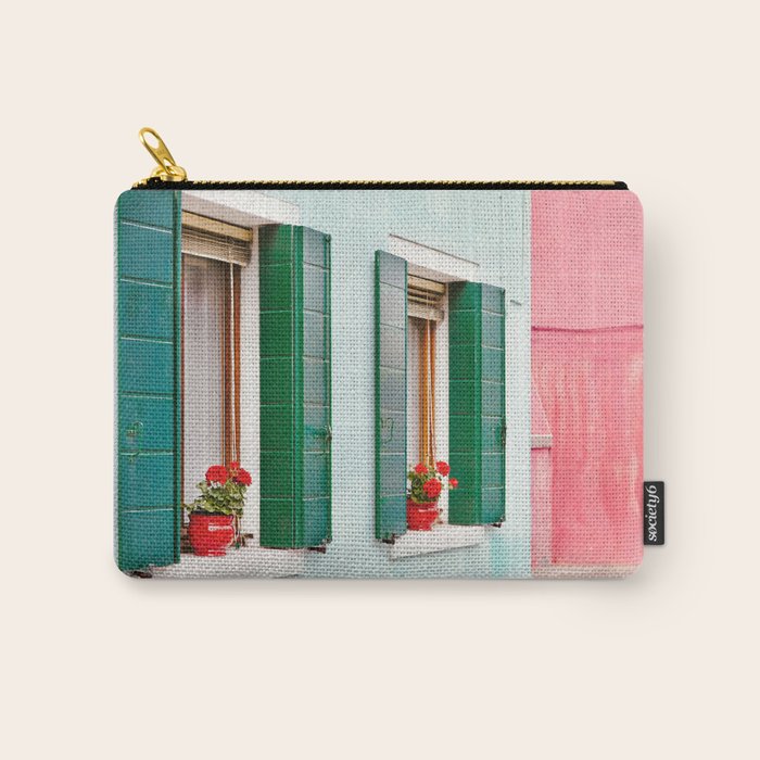 Burano Pastels - Venice Italy Carry All Pouch Gallery Image 1