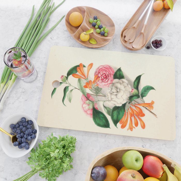 Flowers from "Floral Belles" by Clarissa Munger Badger, 1866 (benefitting The Nature Conservancy) Cutting Board Gallery Image 2