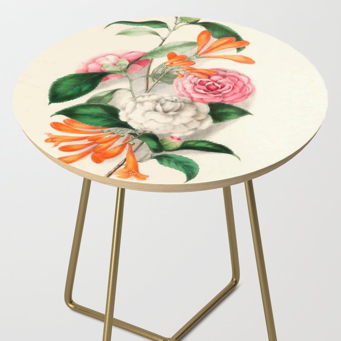 Flowers from "Floral Belles" by Clarissa Munger Badger, 1866 (benefitting The Nature Conservancy) Side Table Gallery Image 2
