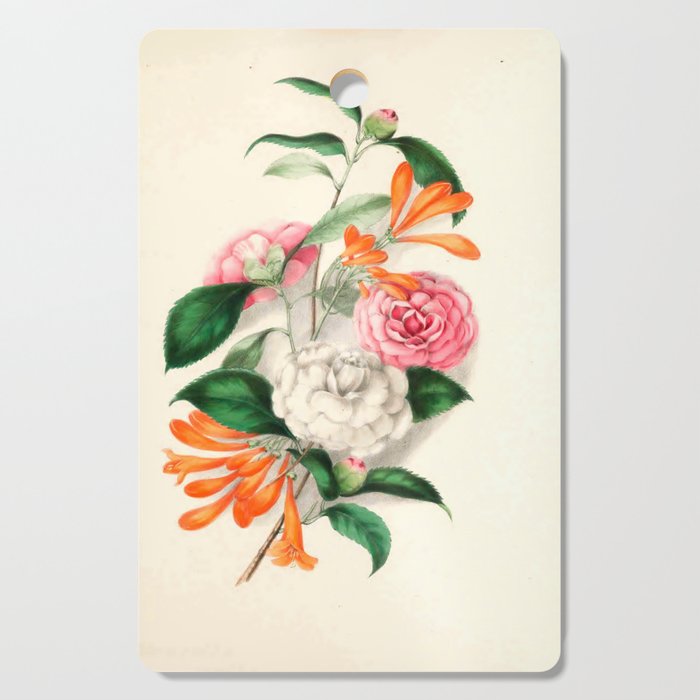 Flowers from "Floral Belles" by Clarissa Munger Badger, 1866 (benefitting The Nature Conservancy) Cutting Board Gallery Image 1