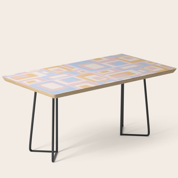 mid century mod squares pastel beach palette Coffee Table Gallery Image 1