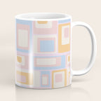 mid century mod squares pastel beach palette Coffee Mug Gallery Image 1