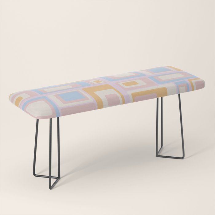 mid century mod squares pastel beach palette Bench Gallery Image 1