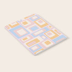 mid century mod squares pastel beach palette Notebook Gallery Image 2