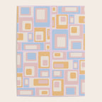 mid century mod squares pastel beach palette Poster Gallery Image 4