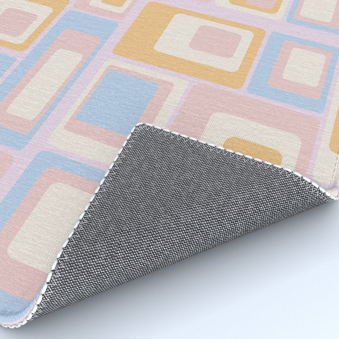 mid century mod squares pastel beach palette Rug Gallery Image 4