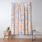 mid century mod squares pastel beach palette Window Curtain Gallery Image 5