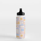 mid century mod squares pastel beach palette Water Bottle Gallery Image 3