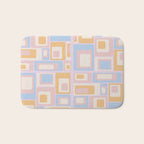 mid century mod squares pastel beach palette Bath Mat Gallery Image 1