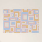 mid century mod squares pastel beach palette Welcome Mat Gallery Image 1