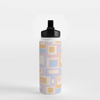 mid century mod squares pastel beach palette Water Bottle Gallery Image 2