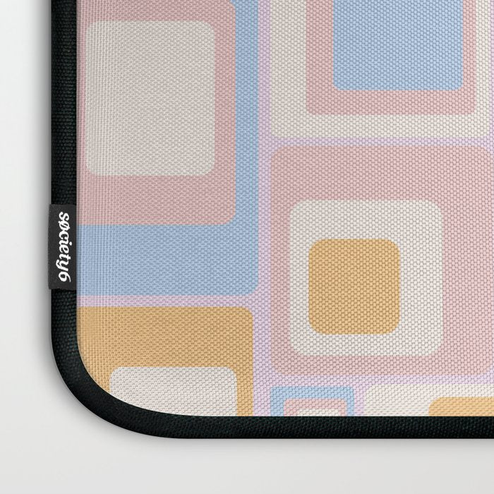 mid century mod squares pastel beach palette Laptop Sleeve Gallery Image 3