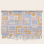 mid century mod squares pastel beach palette Wall Hanging Gallery Image 1