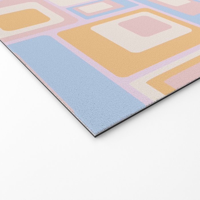 mid century mod squares pastel beach palette Welcome Mat Gallery Image 2