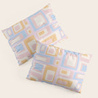 mid century mod squares pastel beach palette Pillow Sham Gallery Image 3