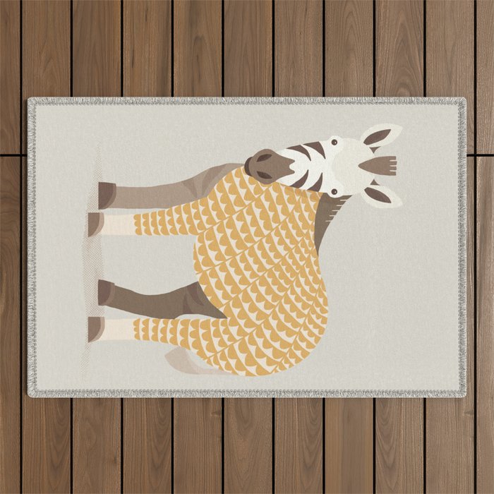 Whimsical Zebra Outdoor Rug Gallery Image 1