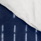 White stripes over blue shibori tie dye pattern Comforter Gallery Image 4