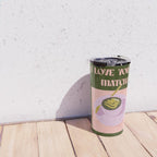 I love you so matcha - a matcha latte illustration in forest green and pink Travel Mug Gallery Image 4