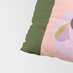 I love you so matcha - a matcha latte illustration in forest green and pink Pillow Sham Gallery Image 4