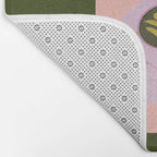I love you so matcha - a matcha latte illustration in forest green and pink Bath Mat Gallery Image 2