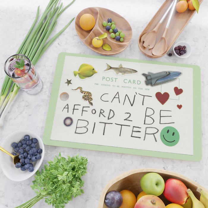 CAN'T AFFORD 2 BE BITTER Cutting Board Gallery Image 2