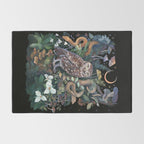 Owl and Snakes Mushroom forest Rug Gallery Image 2