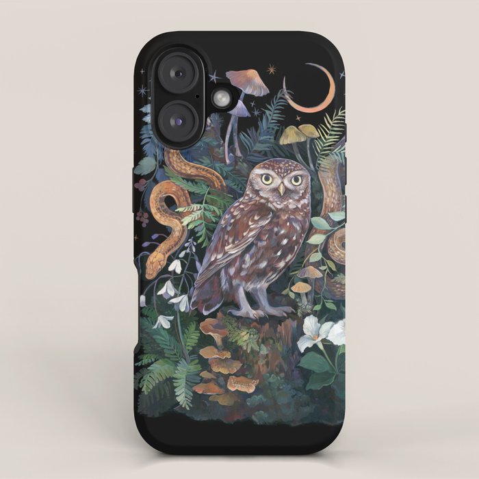 Owl and Snakes Mushroom forest iPhone Case Gallery Image 1