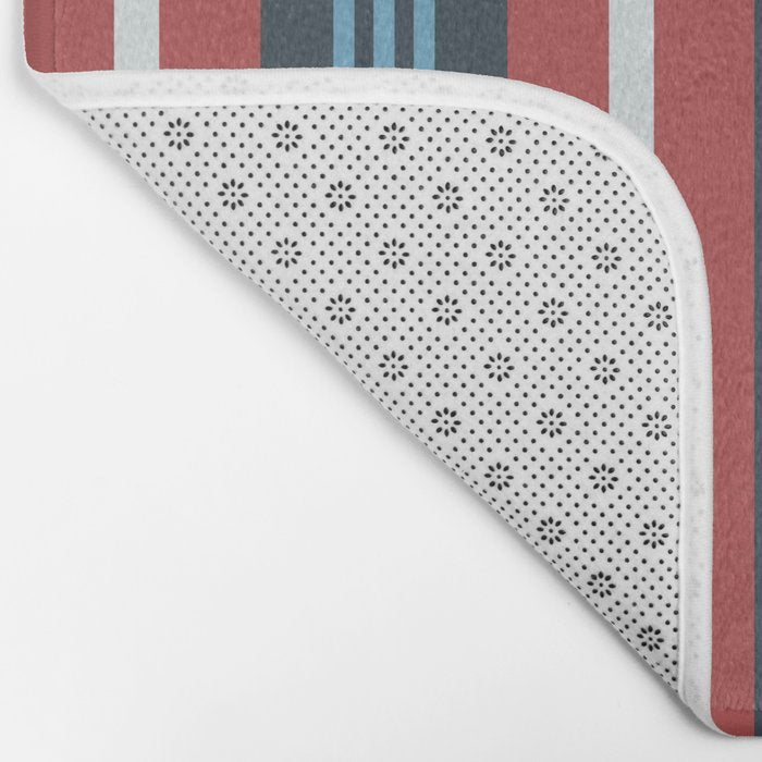 Bold Retro Stripe Pattern - Cozy Heirloom Bath Mat Gallery Image 2