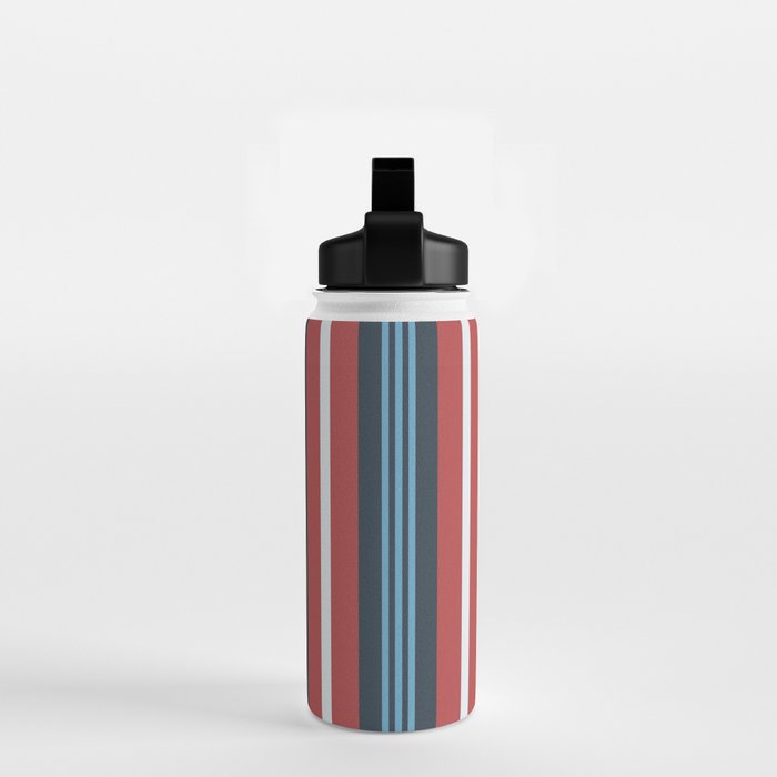 Bold Retro Stripe Pattern - Cozy Heirloom Water Bottle Gallery Image 2