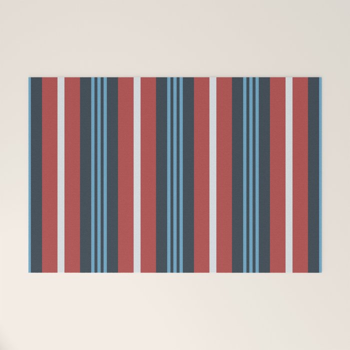 Bold Retro Stripe Pattern - Cozy Heirloom Welcome Mat Gallery Image 1