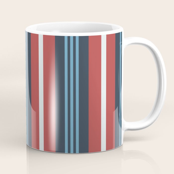 Bold Retro Stripe Pattern - Cozy Heirloom Coffee Mug Gallery Image 1
