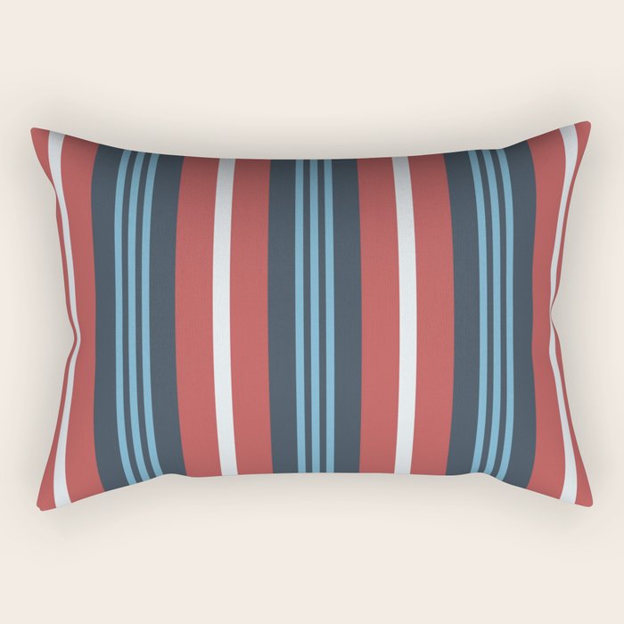 Bold Retro Stripe Pattern - Cozy Heirloom Rectangular Pillow Gallery Image 1
