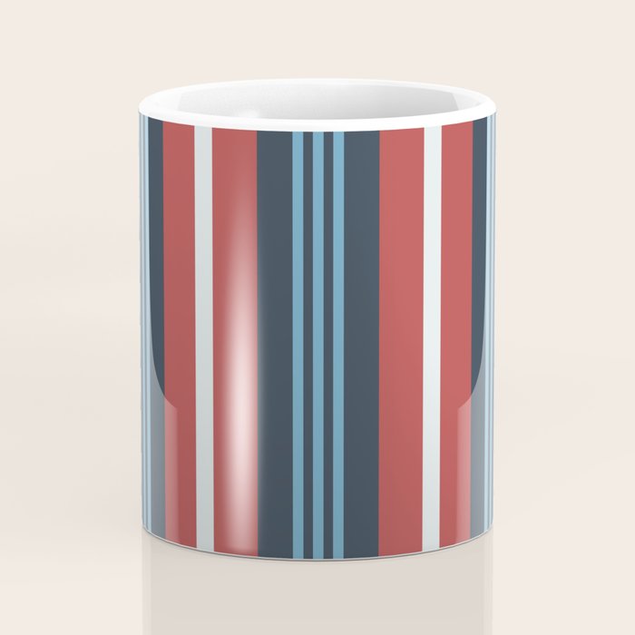 Bold Retro Stripe Pattern - Cozy Heirloom Coffee Mug Gallery Image 4