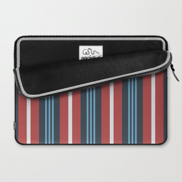 Bold Retro Stripe Pattern - Cozy Heirloom Laptop Sleeve Gallery Image 2