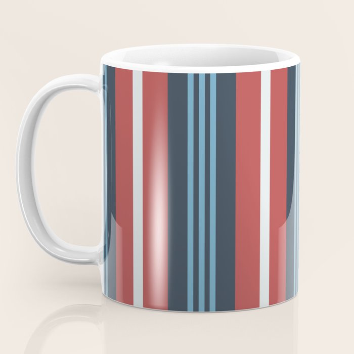 Bold Retro Stripe Pattern - Cozy Heirloom Coffee Mug Gallery Image 3